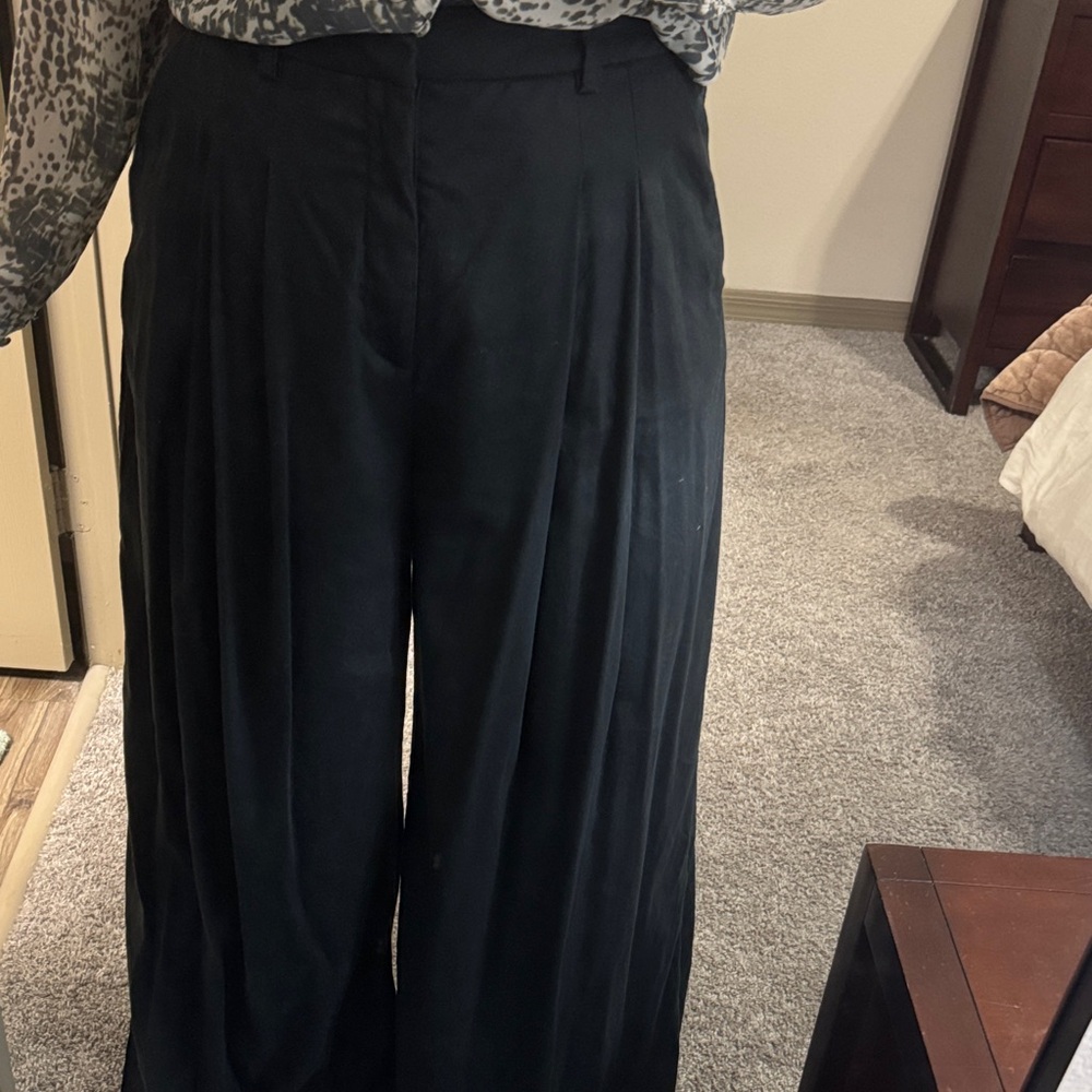 Maeve by Anthropologie Black Wide-Leg Pants - Picture 4 of 8